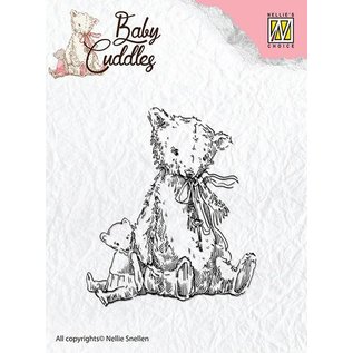 Nellie Snellen Transparent Stempel, Baby Cuddles - Teddybears