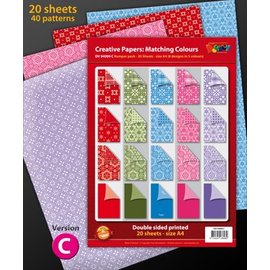 Karten und Scrapbooking Papier, Papier blöcke A4 bloc Designer, 20 feuilles