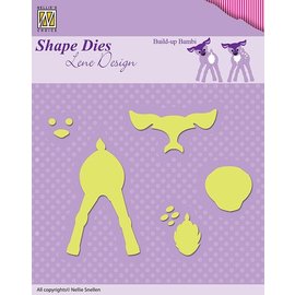 Nellie Snellen Punching and embossing templates: Lene Design, Build-up the Bambi