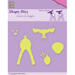 Nellie Snellen Punching and embossing templates: Lene Design, Build-up the Bambi