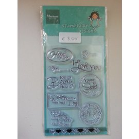 Stempel / Stamp: Transparent Cachet transparent, texte: souhaits en anglais