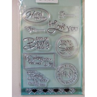 Stempel / Stamp: Transparent Cachet transparent, texte: souhaits en anglais