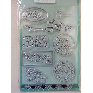 Stempel / Stamp: Transparent Transparent stamp, text: Wishes in English