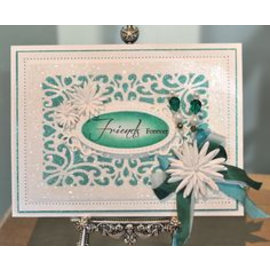 CREATIVE EXPRESSIONS und COUTURE CREATIONS Ponsen sjabloon: decoratief frame achtergrond