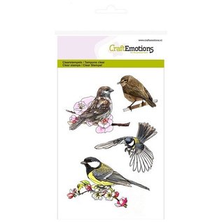 Crealies und CraftEmotions Gjennomsiktige stempler: Birds