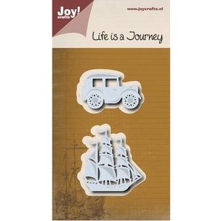 Joy!Crafts / Jeanine´s Art, Hobby Solutions Dies /  Stanzschablonen: Journey - Segelboot & Oldtimer