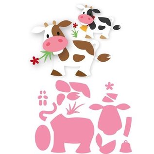 Marianne Design cutting and embossing template: Eline's cow