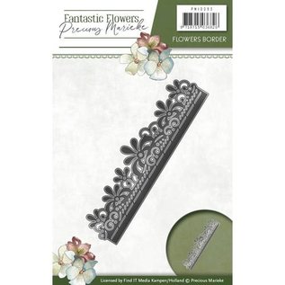 Precious Marieke Stamping template: floral border