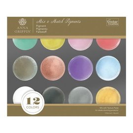 FARBE / STEMPELKISSEN ¡Mix & Match Pigment Powder en 12 colores!