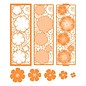 Tonic Studio´s Estampillage et le modèle de gaufrage: bordure décorative avec des fleurs filigrané