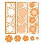 Tonic Studio´s Stamping and embossing template: filigree decorative border with flowers