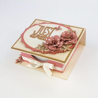 Tonic Studio´s Stamping and embossing template: filigree decorative border with flowers