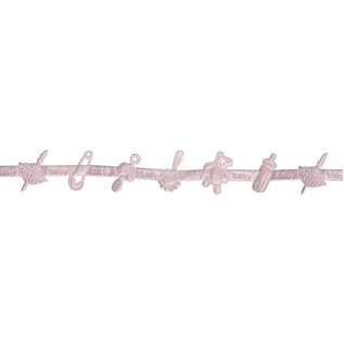 Embellishments / Verzierungen Satin Motif punched band baby pink