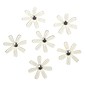 Embellishments / Verzierungen 60 flores de raso con pedrería, 1,8 cm ø marfil