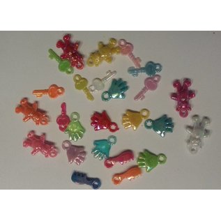 Embellishments / Verzierungen 25 acrylic pendant, theme baby in various color