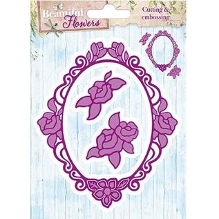 Studio Light Stamping- and pre-template: roses frame and 2 roses