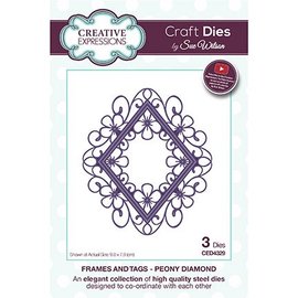 CREATIVE EXPRESSIONS und COUTURE CREATIONS Punching template: top diamond frame