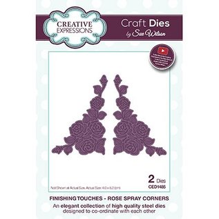 CREATIVE EXPRESSIONS und COUTURE CREATIONS Punching template: Roses corners