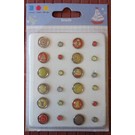 Embellishments / Verzierungen brad epossidici, 12 grandi e 12 piccoli