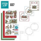 BASTELSETS / CRAFT KITS Card set for embroidery, Christmas theme