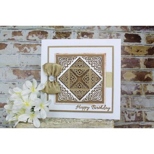 Tattered Lace Stamping template: top square