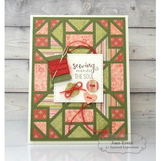 Taylored Expressions Stamping template: Quilted frame