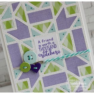 Taylored Expressions Stamping template: Quilted frame