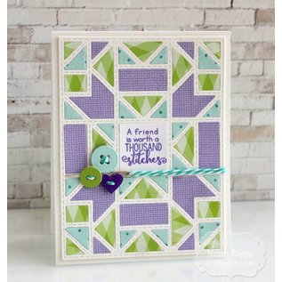 Taylored Expressions Stamping template: Quilted frame