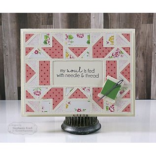 Taylored Expressions Stamping template: Quilted frame