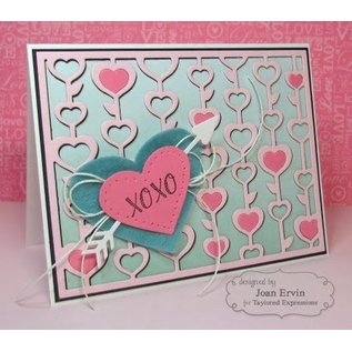 Taylored Expressions Stamping template: Blooming Hearts