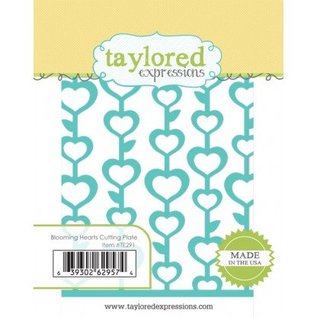 Taylored Expressions Stamping template: Blooming Hearts