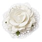 BLUMEN (MINI) UND ACCESOIRES Roses in Linen optic 6cm - 2 pieces