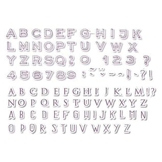 ALADINE Aladine, 103 stempels, letters en cijfers + zwart mini stempelkussen! -
