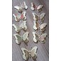 Embellishments / Verzierungen 9 pieces 3D butterflies with pearls