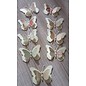 Embellishments / Verzierungen 9 pièces papillons 3D avec des perles