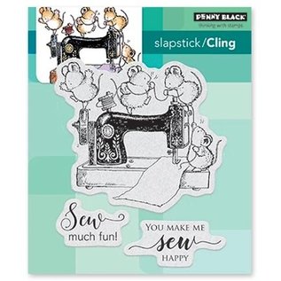 Penny Black Rubber stamp: fun when sewing