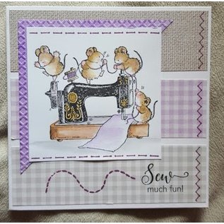 Penny Black Rubber stamp: fun when sewing