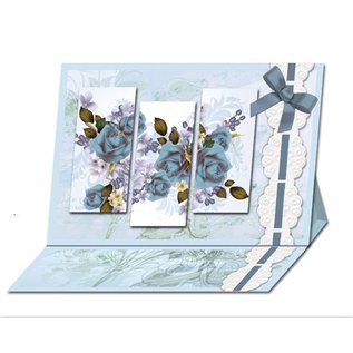 BASTELSETS / CRAFT KITS Bastelset: Triptychonkarten (trifold kort) med blomster