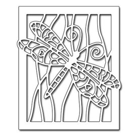 Penny Black Stamping template: Dragonfly in frame