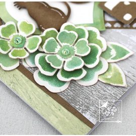 Joy!Crafts / Jeanine´s Art, Hobby Solutions Dies /  Ponsen en embossing stencil: bloemen met bladeren