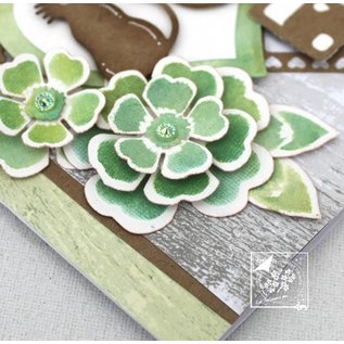 Joy!Crafts / Jeanine´s Art, Hobby Solutions Dies /  Stamping- and pre-template: flowers with leaves