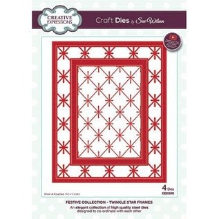 CREATIVE EXPRESSIONS und COUTURE CREATIONS Stamping template: stars frame / twinkle star frames