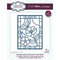 CREATIVE EXPRESSIONS und COUTURE CREATIONS Stamping template: Stained glass collection butterfly with flowers