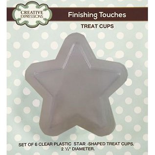 CREATIVE EXPRESSIONS und COUTURE CREATIONS Set of 6 plastic semi-stars