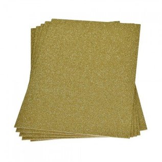 Moosgummi und Zubehör Foam rubber glitter, 200 x 300 x 2 mm, goud