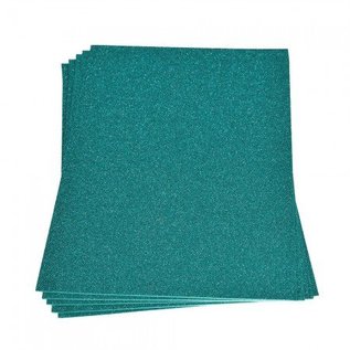 Moosgummi und Zubehör feuille de caoutchouc mousse scintillants, 200 x 300 x 2 mm, turquoise