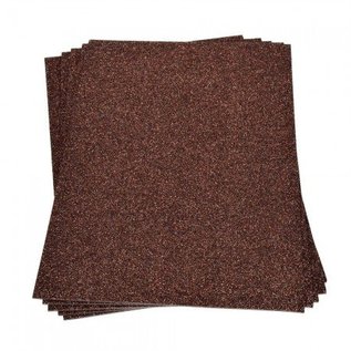 Moosgummi und Zubehör Moosgummiplatte Glitter, 200 x 300 x 2 mm, dark brown