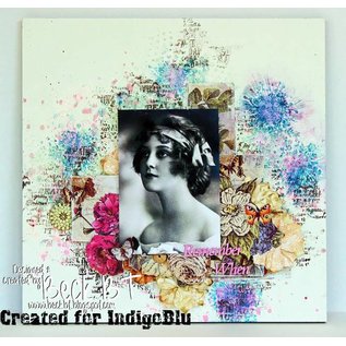 Karten und Scrapbooking Papier, Papier blöcke IndigoBlu Floral Fantasy A6 Mixed Media Card Stack