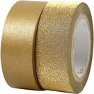 BASTELZUBEHÖR, WERKZEUG UND AUFBEWAHRUNG Motiv-Klebeband, B: 15 mm, Gold, 2 Rolle