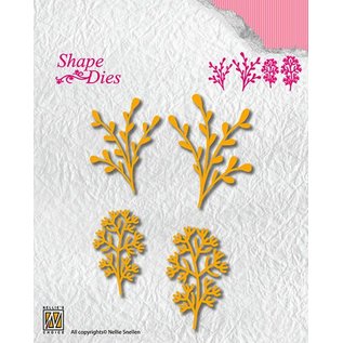 Nellie Snellen Stamping template: 4 branches